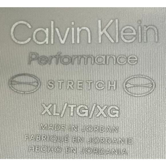 CALVIN KLEIN RACERBACK PADDED SPORTS BRA, WOMENS, XL YELLOW TAN ABSTRACT PATTERN - Picture 9 of 11